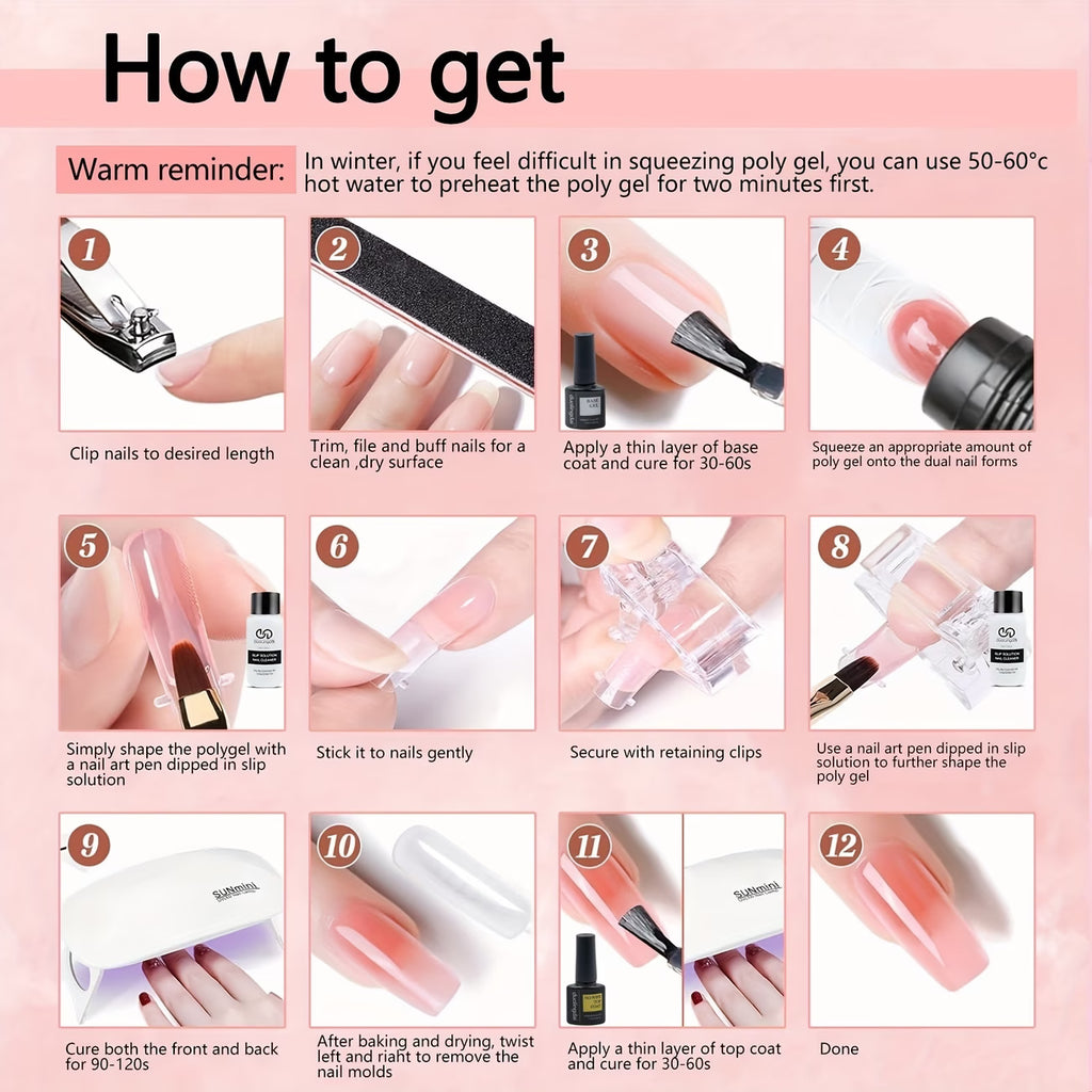 طقم تركيب أظافر متكامل